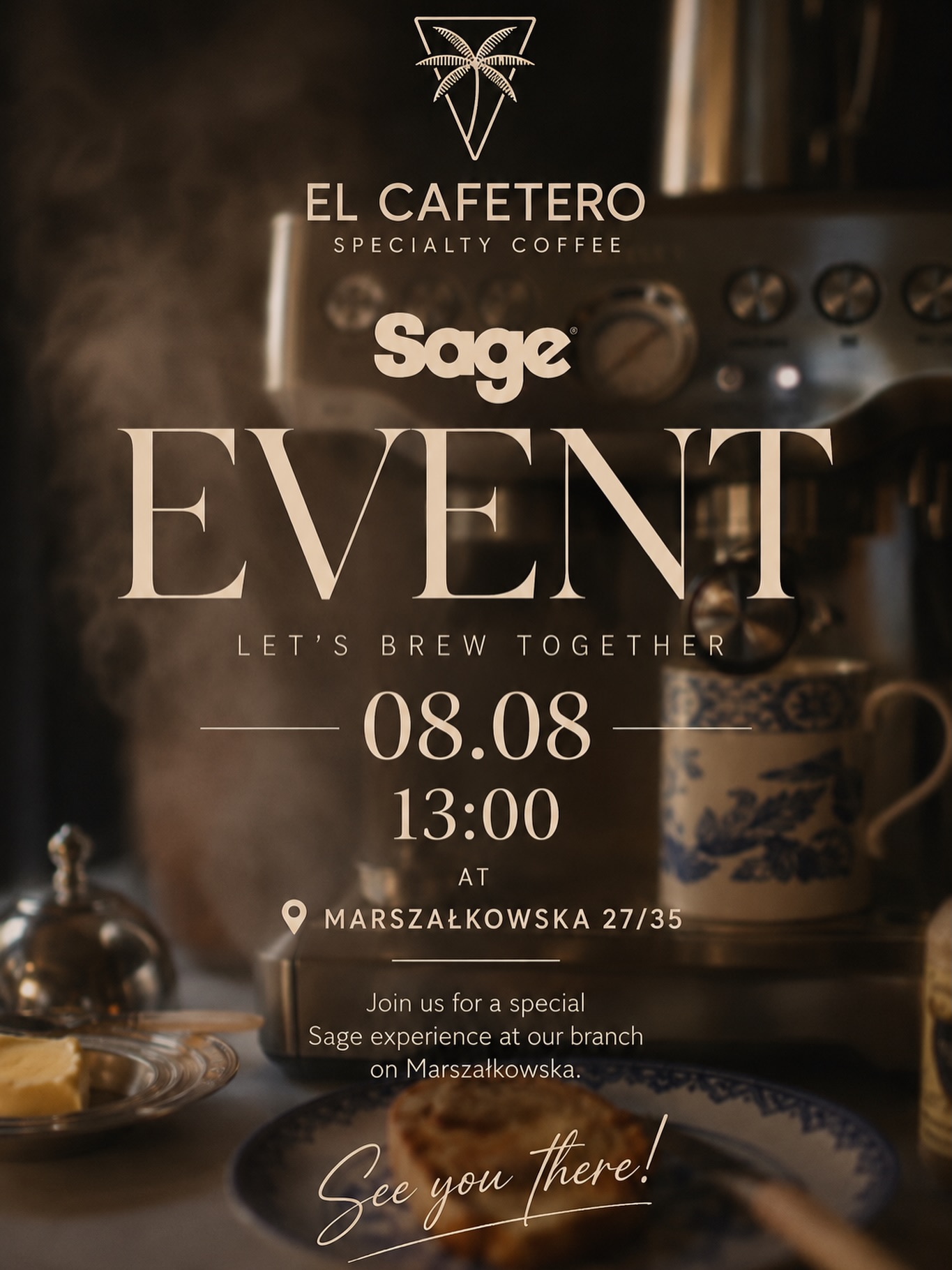 Lubisz kawę? My też.

Wpadnij na Sage Event i spędź z nami popołudnie przy świetnym espresso.

📍 Marszałkowska 27/35
🗓️ 08.08 | 13:00 

—

Coffee lovers, this one’s for you.

Experience Sage, taste great coffee, and spend the afternoon with us.

📍 Marszałkowska 27/35
🗓️ August 8 | 1:00 PM

#event #sage #specialtycoffee #summerevent #coffeelovers